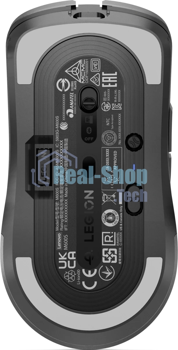 Мышь беспроводная Lenovo Legion M600s Qi Wireless Gaming темно-серый оптическая 19000dpi BT/Radio USB (GY51H47355)
