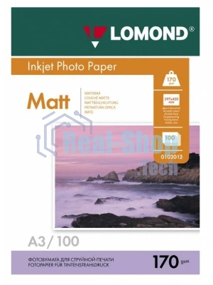 Фотобумага Lomond 0102012 A3/170г/м2/100л./белый матовое/матовое для струйной печати