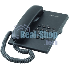 Телефон проводной Panasonic KX-TS2350RUB черный повтор номера, регул-ка громкости, кр.на стену