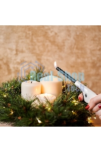 Бытовая газовая пьезозажигалка с классическим пламенем многоразовая (1 шт.) белая СК-306 Сокол