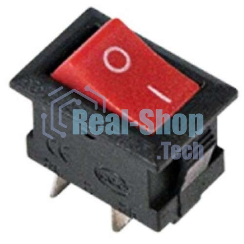 Выключатель клавишный Rexant 250V 3А (2с) ON-OFF красный Micro