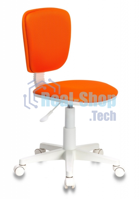 Кресло детское Бюрократ CH-W204NX/ORANGE оранжевый TW-96-1 (пластик белый)