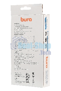 Сетевой фильтр Buro 800SH-5-W 5 м (8 розеток) белый (коробка)