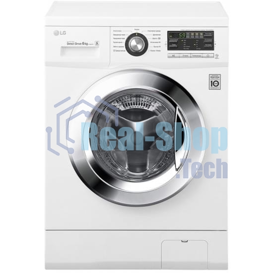 Стиральная машина LG F1096ND3 белая, загрузка фронтальная 6кг, 1000 об/мин., класс: A