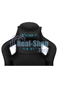 Кресло игровое Knight Outrid Smile черный эко.кожа крестов. пластик