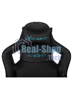 Кресло Knight Outrid Smile черный, экокожа, 120 кг, механизм качания
