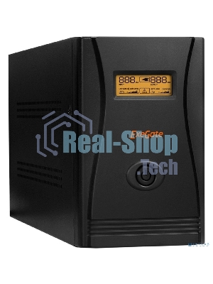 Источник бесперебойного питания ExeGate EP285517RUS SpecialPro Smart LLB-2000.LCD.AVR.C13.RJ.USB 2000VA/1200W, LCD, AVR, 6*IEC-C13, RJ45/11, USB, черный