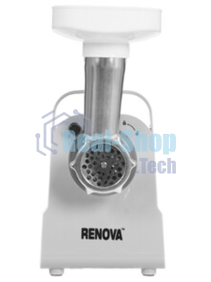Мясорубка электрическая Renova MG170-R1WC белый, 1700 Вт, 2.0 кг/мин, реверс, защита от перегрузки, насадки - 4