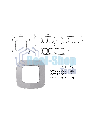 Рамка OMEGA Radian (Сталь Стекло органическое) 3-ая OF320503