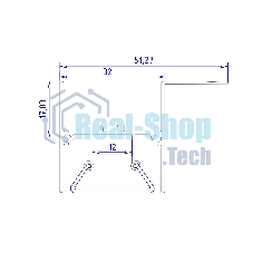 Алюминиевый профиль Ambrella light GP4050AL серебро 2000*51.27*34