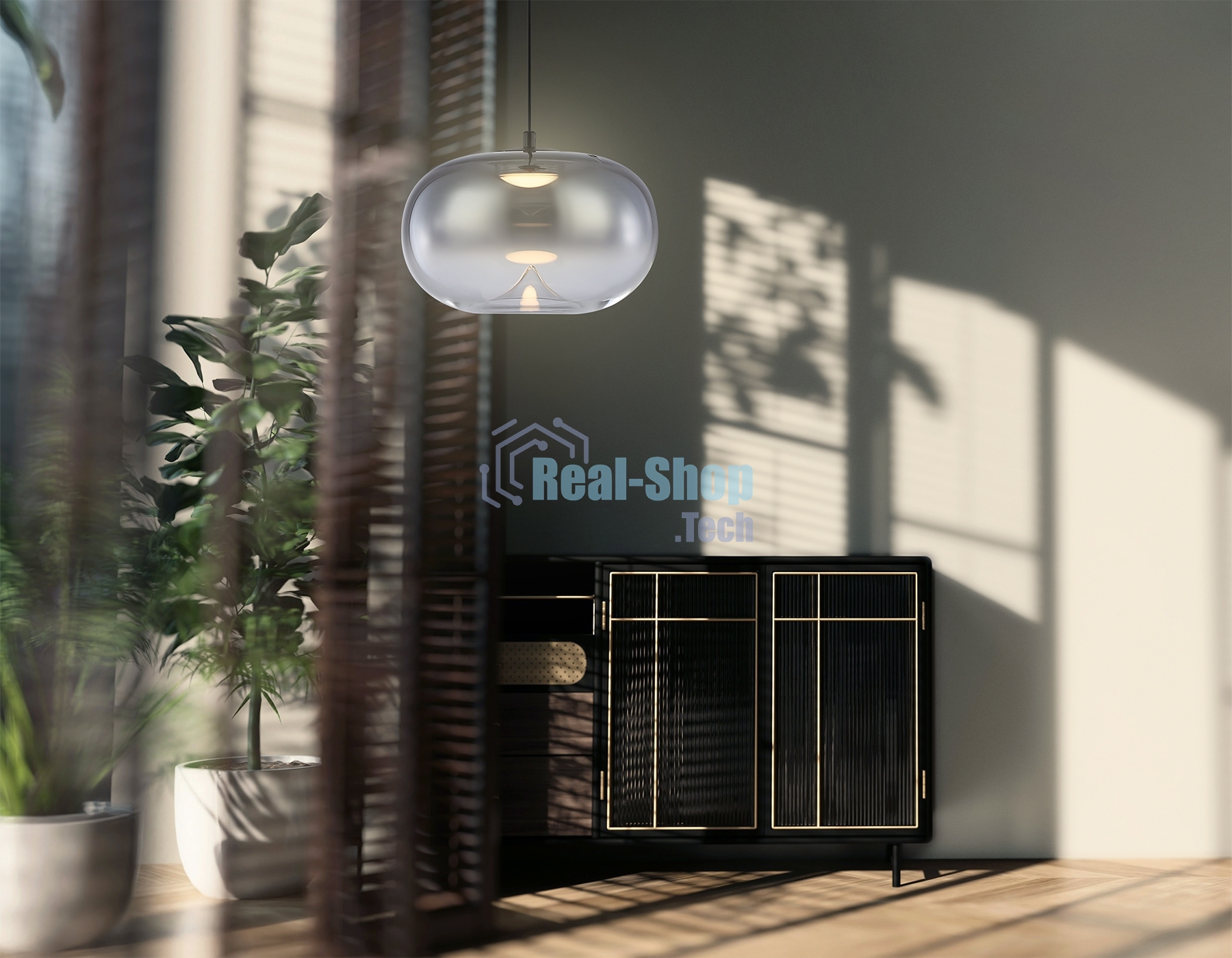 Подвесной светодиодный светильник Ambrella light LH11082 BK/SM черный/дымчатый 4W 3000K D180*130