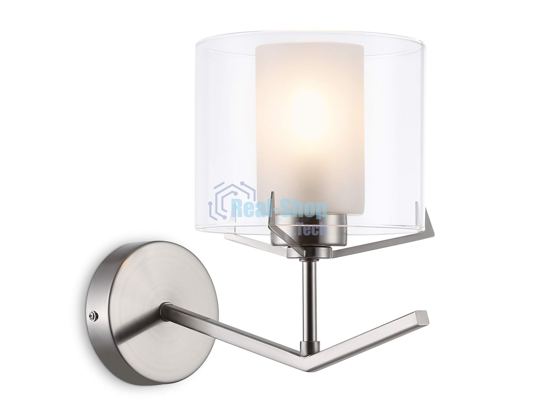 Настенный светильник Ambrella light LH57004 SN/FR никель/белый матовый E14 max 40W 280*150*220
