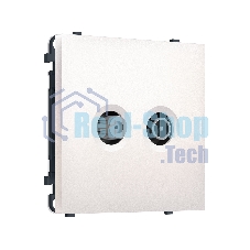 Комплект механизма розетки TV оконечной + SAT SIGMA Жемчуг 5-862MHz 3.5dB/950-2150MHz 3.8dB QUANT PRO (SP2133, PR217)