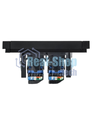 Розетка компьютерная двойная RJ45 кат.6 FP134 черный FORTE&PIANO