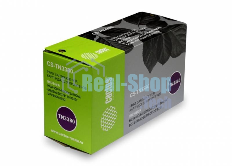 Картридж лазерный Cactus CS-TN3380 черный (8000 стр.) для Brother HL-5440D/5450DN/5470DW/6180DW/DCP8110/8250/MFC-8520/8950