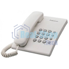 Телефон проводной Panasonic KX-TS2350RUW белый повтор номера, регул-ка громкости, кр.на стену