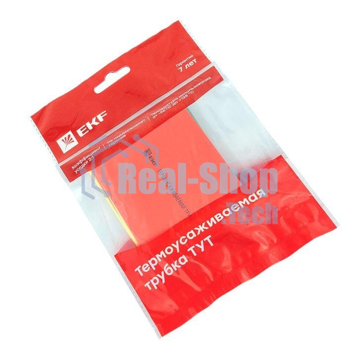 Набор трубок термоусадочных тонкостен. 50/25 (7 цветов по 3шт 100мм) EKF tut-n-50