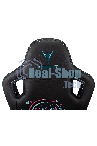 Кресло игровое Knight Outrid Smile черный эко.кожа крестов. пластик