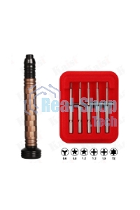 Отвертка с набором бит Kaisi 8926 3D 6 в 1 Golden