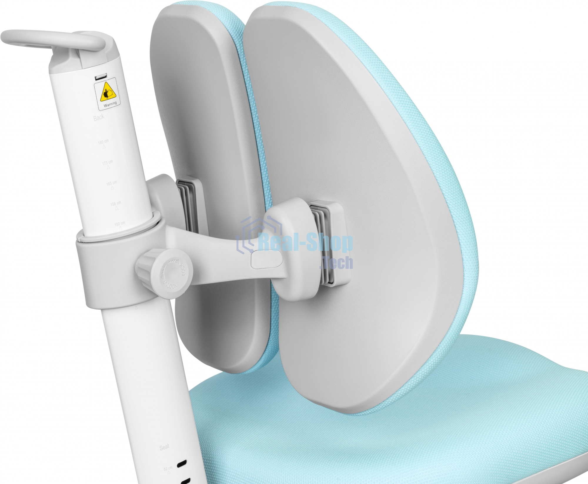 Кресло детское Cactus CS-CHR-3604BL голубой крестов. пластик серый