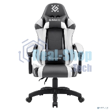 Кресло игровое Defender Fortune серый/белый, класс 4, PU