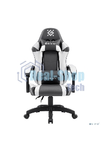 Кресло игровое Defender Fortune серый/белый, класс 4, PU