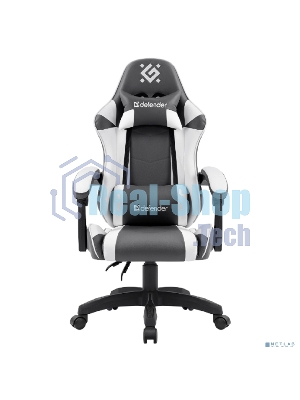 Кресло Defender Fortune серый, экокожа, 120 кг