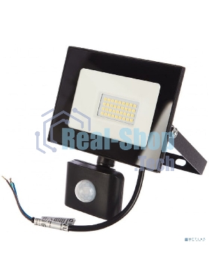 Прожектор Ultraflash LFL-5002S C02 черный (LED прожектор с датчиком, 50 Вт, 230В, 6500К)