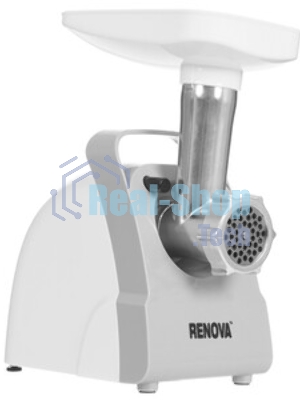 Мясорубка электрическая Renova MG170-R1WC белый, 1700 Вт, 2.0 кг/мин, реверс, защита от перегрузки, насадки - 4