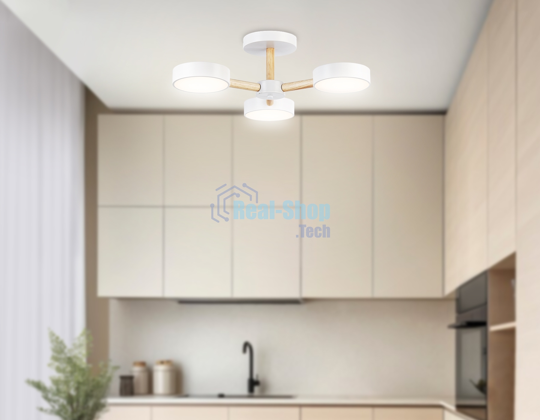 Светильник Ambrella light FL4821/3 WH белый 3000K-6400K 40W D580*160 (ПДУ ИК)