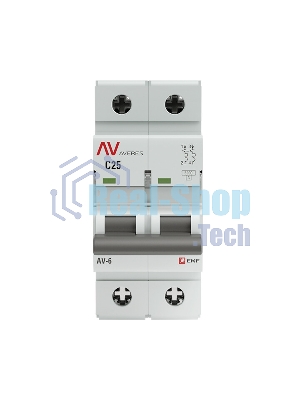 Выключатель автоматический Averes AV-6 2P 25A (C) 6kA