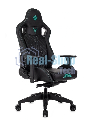 Кресло игровое Knight Titan черный эко.кожа, крестов. пластик