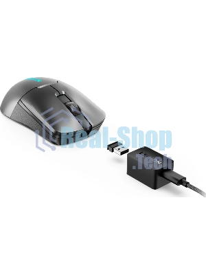 Мышь беспроводная Lenovo Legion M600s Qi Wireless Gaming темно-серый оптическая 19000dpi BT/Radio USB (GY51H47355)