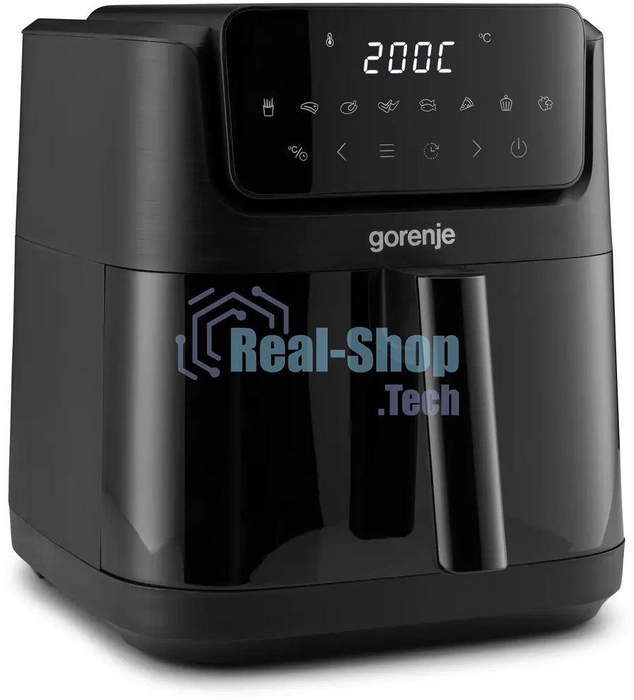 Аэрогриль Gorenje AF1800DHB черный, 1800 Вт, 6.3 л, сенсор, 8 программ