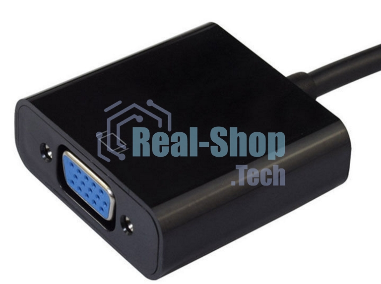 Кабель-адаптер HDMI M-->VGA 15F ORIENT C050, для подкл.монитора/проектора к выходу HDMI 
