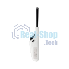 Бытовая газовая пьезозажигалка с классическим пламенем многоразовая (1 шт.) белая СК-306 Сокол