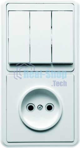 Блок Кунцево-Электро БКВР-039 Бэлла (3-кл. выкл. + розетка)