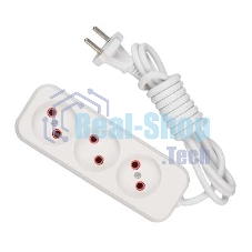 Удлинитель 3х2 м без заземл. 10А IP20 Lezard 720-0302-303