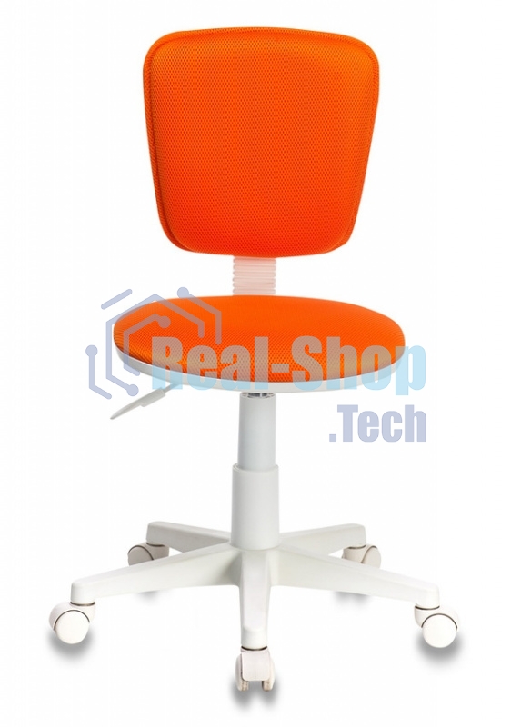 Кресло детское Бюрократ CH-W204NX/ORANGE оранжевый TW-96-1 (пластик белый)