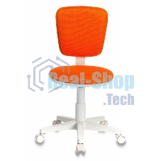 Кресло детское Бюрократ CH-W204NX/ORANGE оранжевый TW-96-1 (пластик белый)