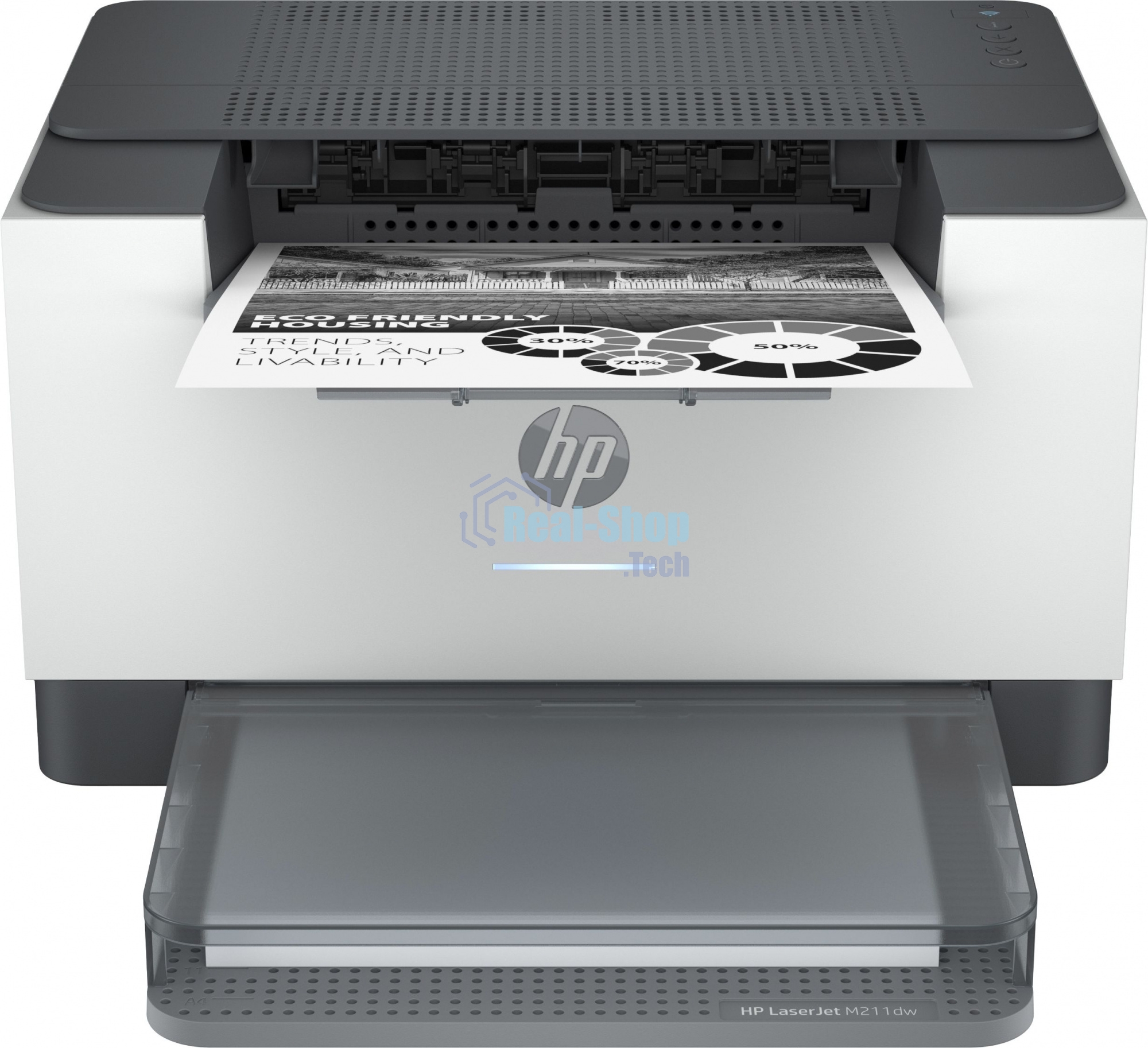 Принтер лазерный HP LaserJet M211dw (9YF83A), A4, ч/б, печ. до 29 стр/мин., 600 x 600 dpi, USB, RJ-45, Wi-Fi, Air Print, Mopria