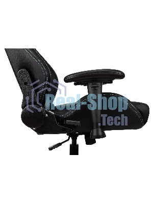 Кресло Knight Outrid Smile черный, экокожа, 120 кг, механизм качания