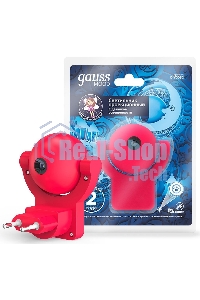 Светильник розеточный Gauss с фиксированной проекцией и датчиком освещ. 0.5Вт розо. 1/100