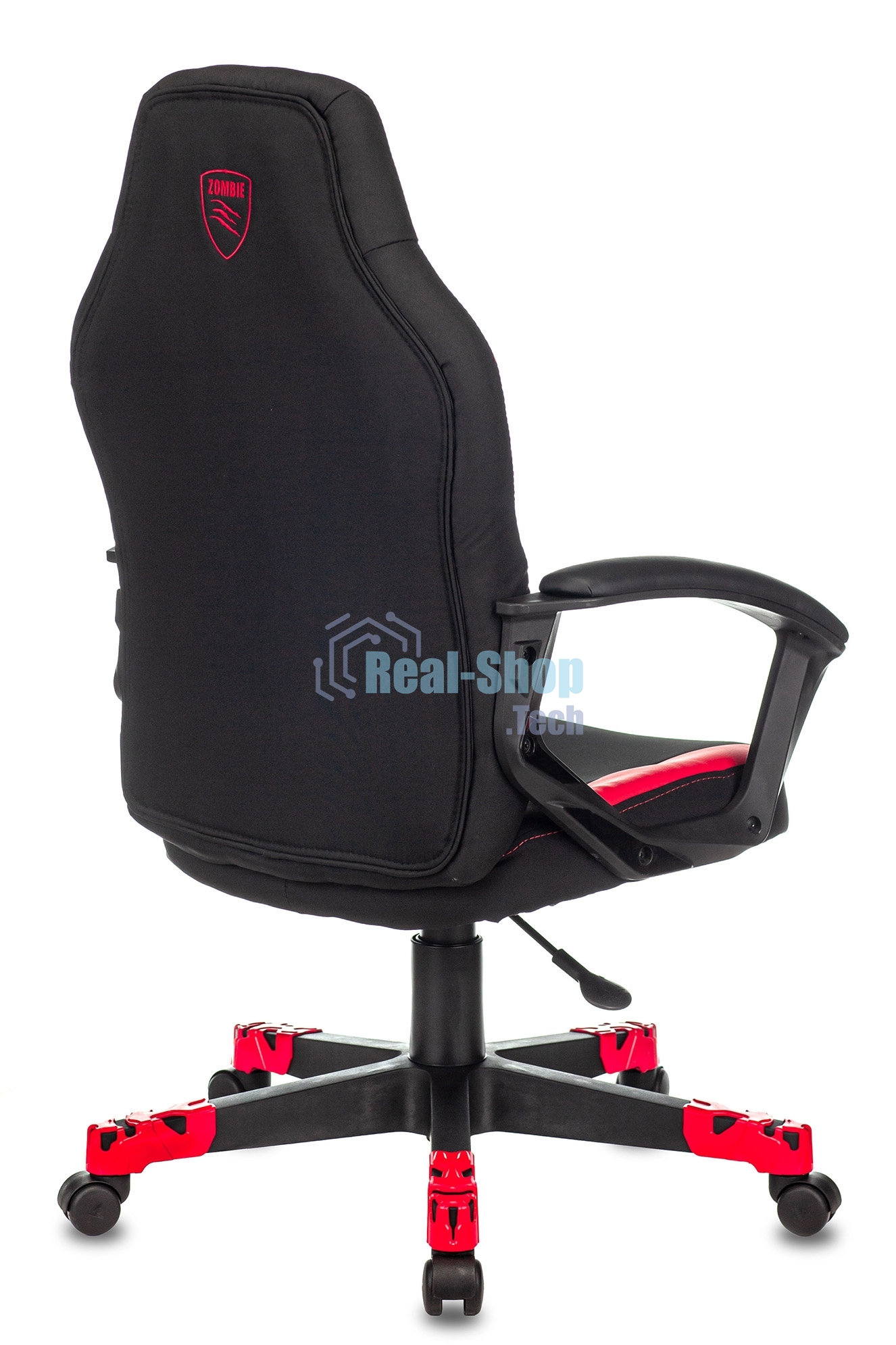 Кресло игровое Zombie 10 черный/красный искусст.кожа/ткань крестовина пластик