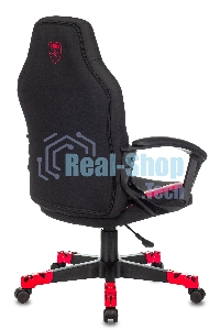 Кресло игровое Zombie 10 черный/красный искусст.кожа/ткань крестовина пластик