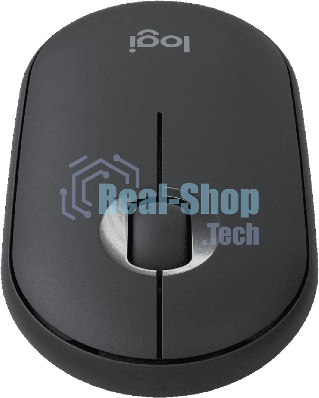 Мышь беспроводная Logitech Pebble M350 графитовый, 1000 dpi, радиоканал, Bluetooth, USB, кнопки - 3