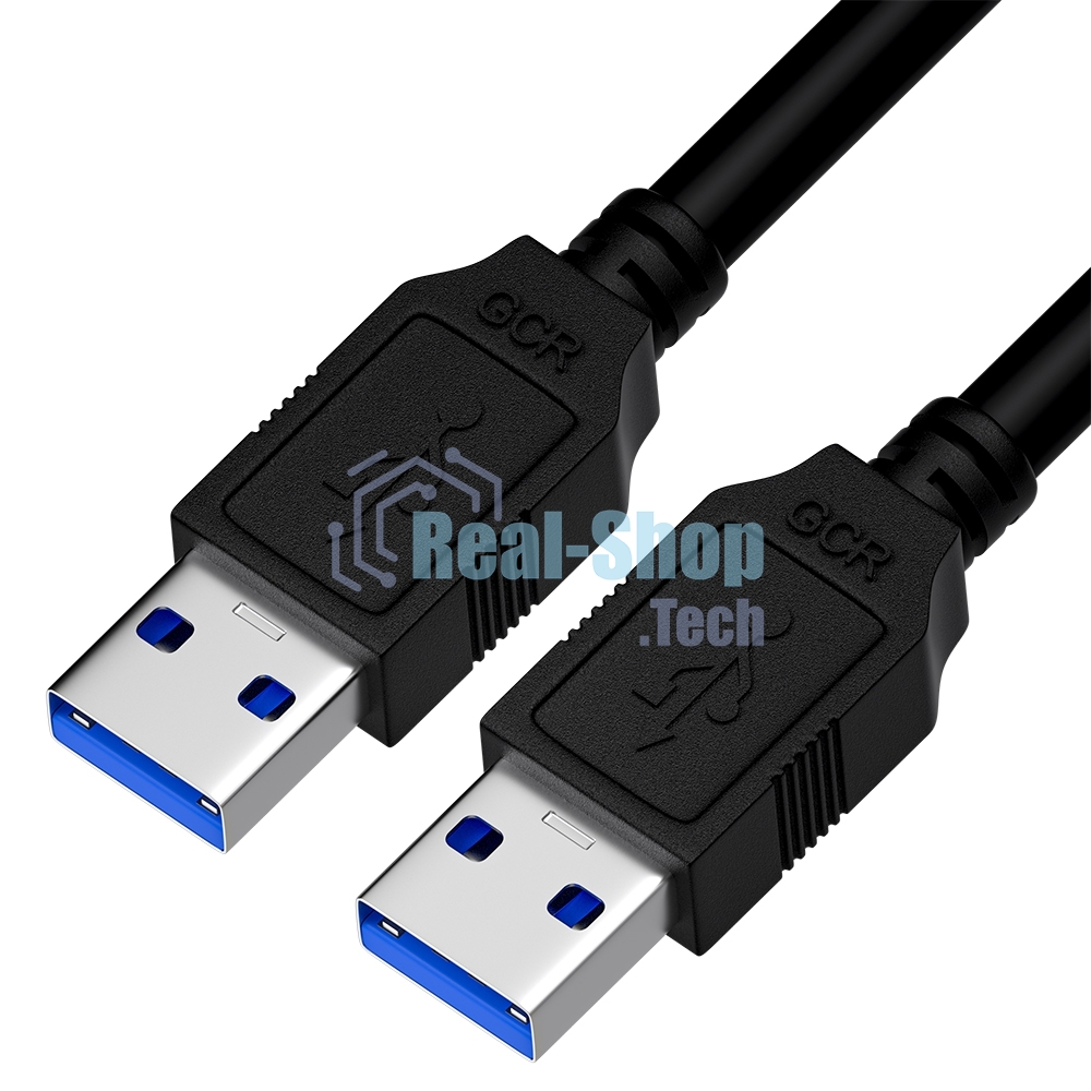 Кабель интерфейсный USB 3.0, 1.0m, AM/AM, черный, двойной экран, армированный, морозостойкий