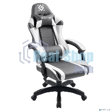 Кресло игровое Defender Fortune серый/белый, класс 4, PU