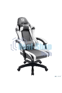 Кресло игровое Defender Fortune серый/белый, класс 4, PU