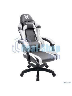 Кресло Defender Fortune серый, экокожа, 120 кг